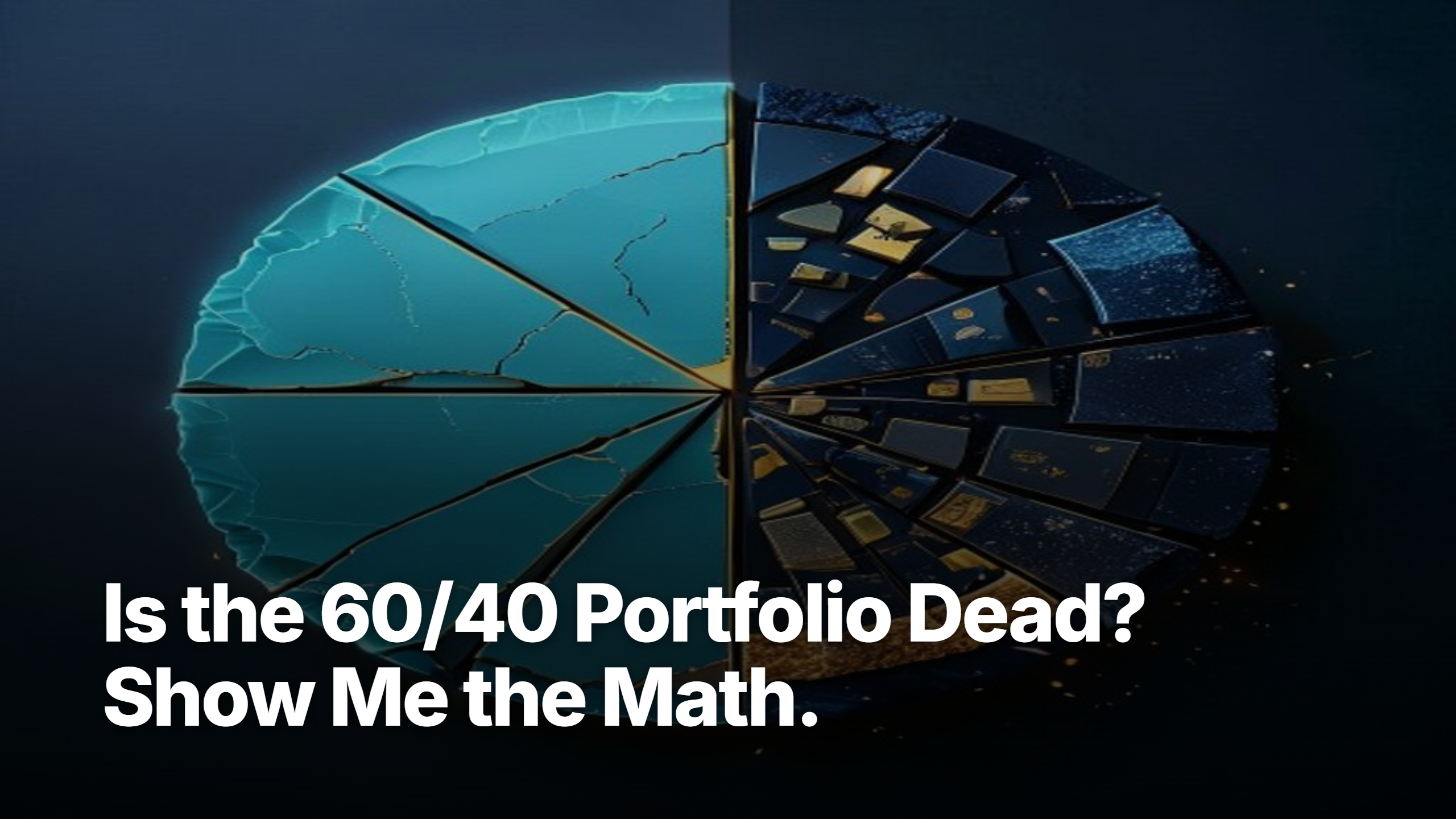 60 40 portfolio split into diversified allocation editorial illustration