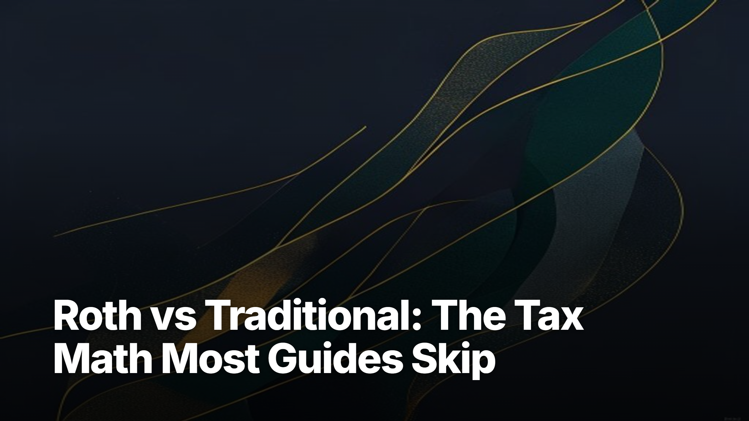Roth vs Traditional IRA breakeven tax rate illustration two compounding curves diverging