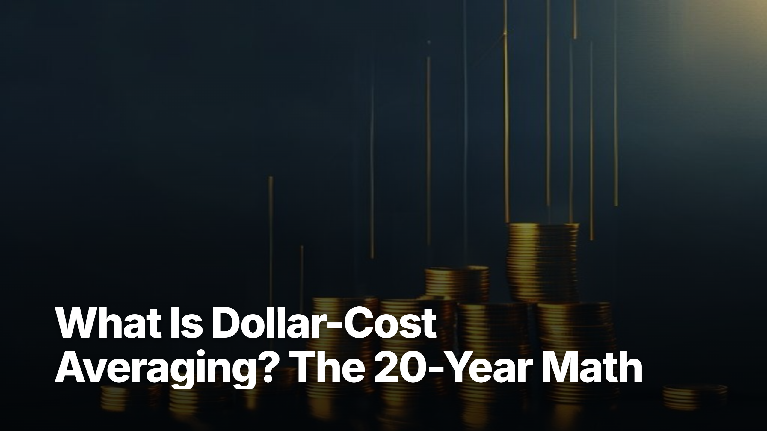 Dollar-cost averaging $500/month into VTI — 20-year cumulative balance and headline math