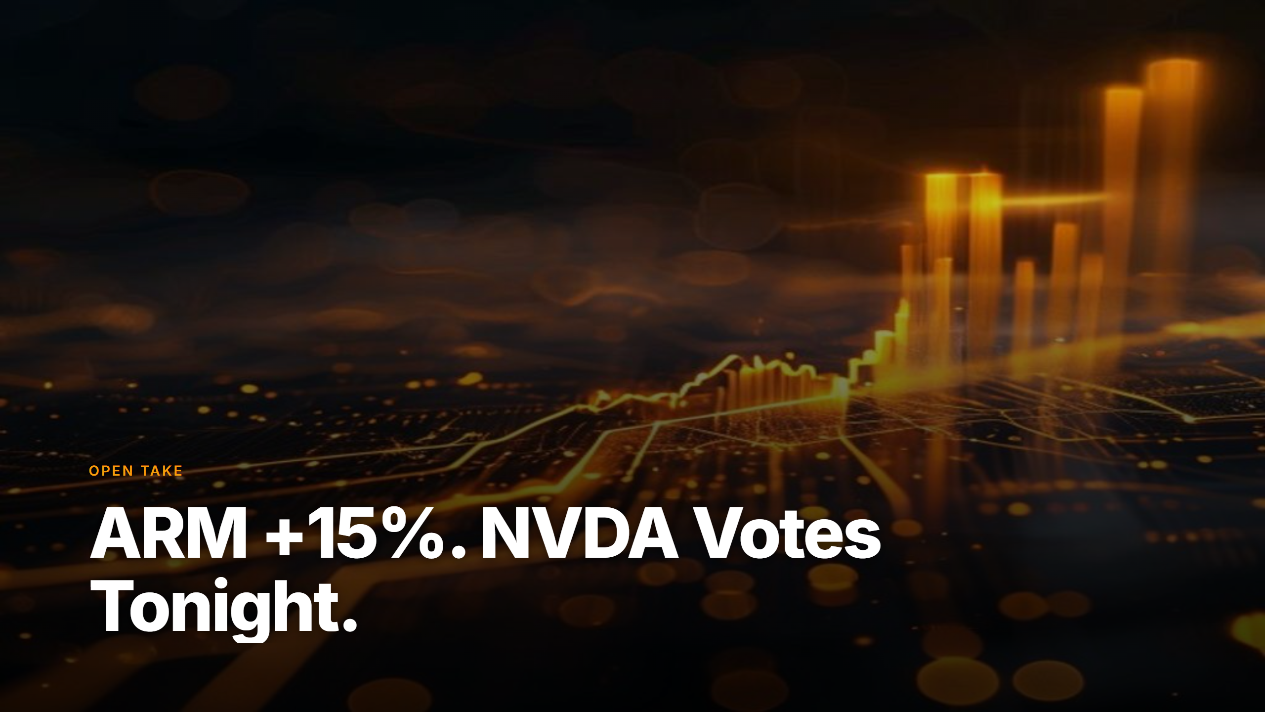 Market Pulse open take May 21 2026 hero — ARM earnings beat, NVDA tonight