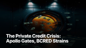 Apollo Debt Solutions gate, BCRED strain, BlackRock and KKR working through — the private credit crisis cohort