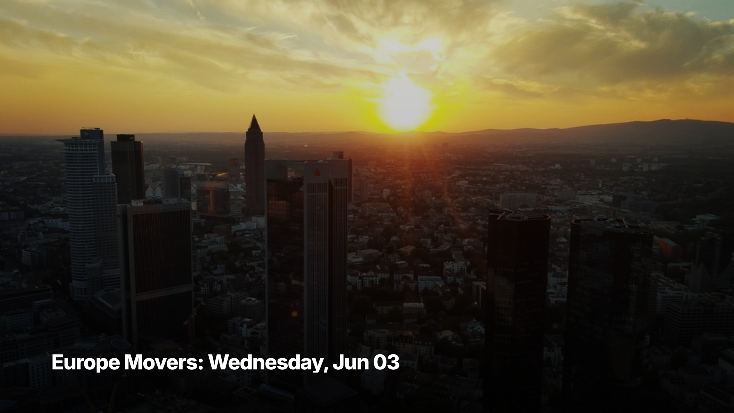 Europe top movers cover image for June 03, 2026