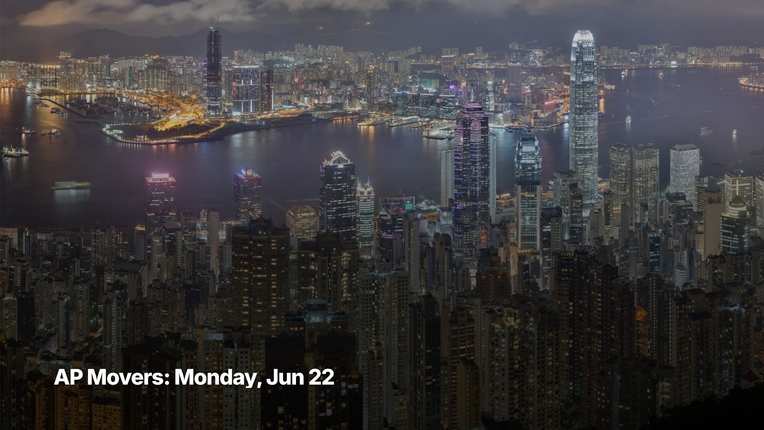 Asia-Pacific top movers cover image for June 22, 2026