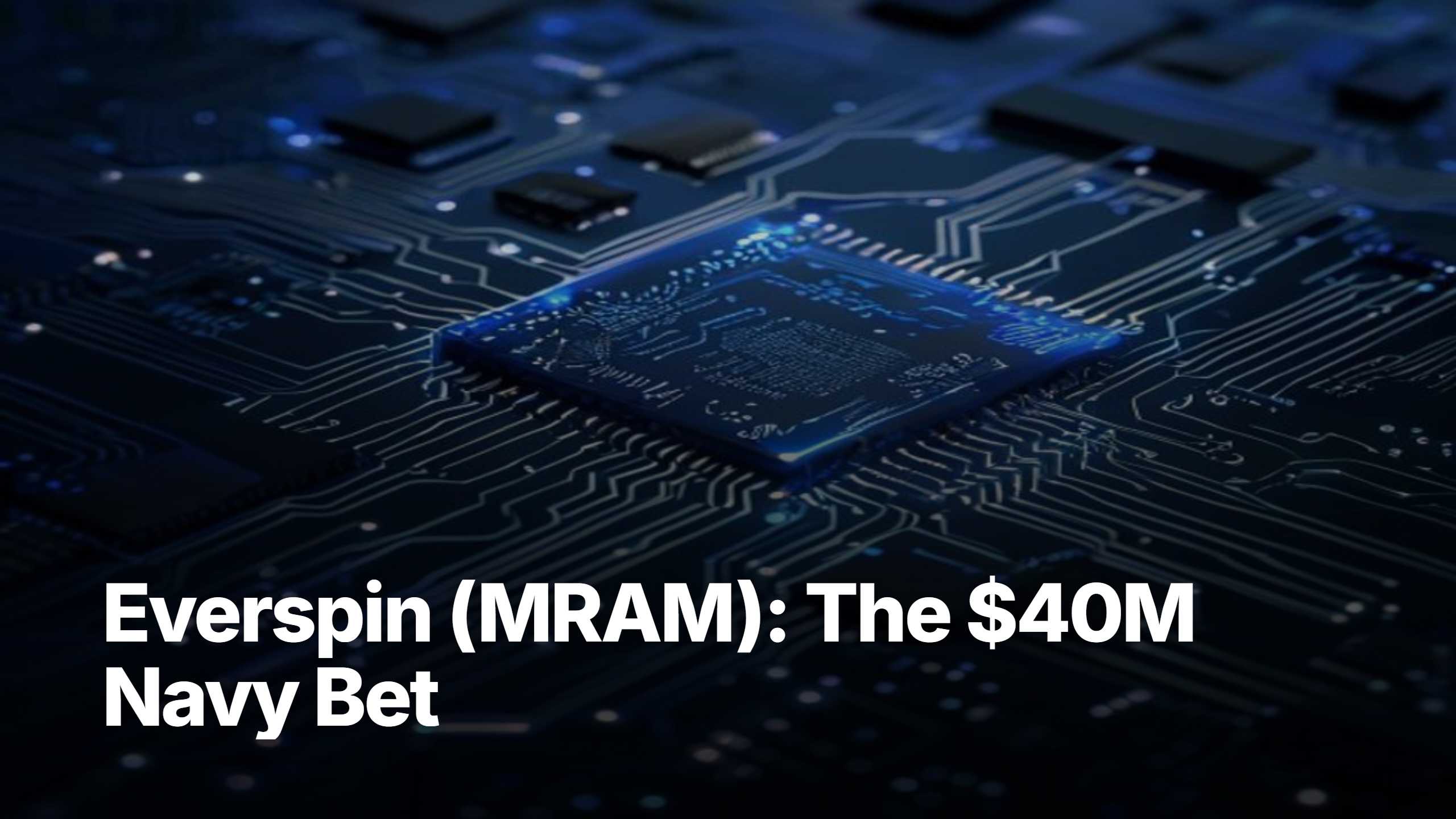Memory microchip on a circuit board, illustration for the Everspin MRAM stock catalyst analysis