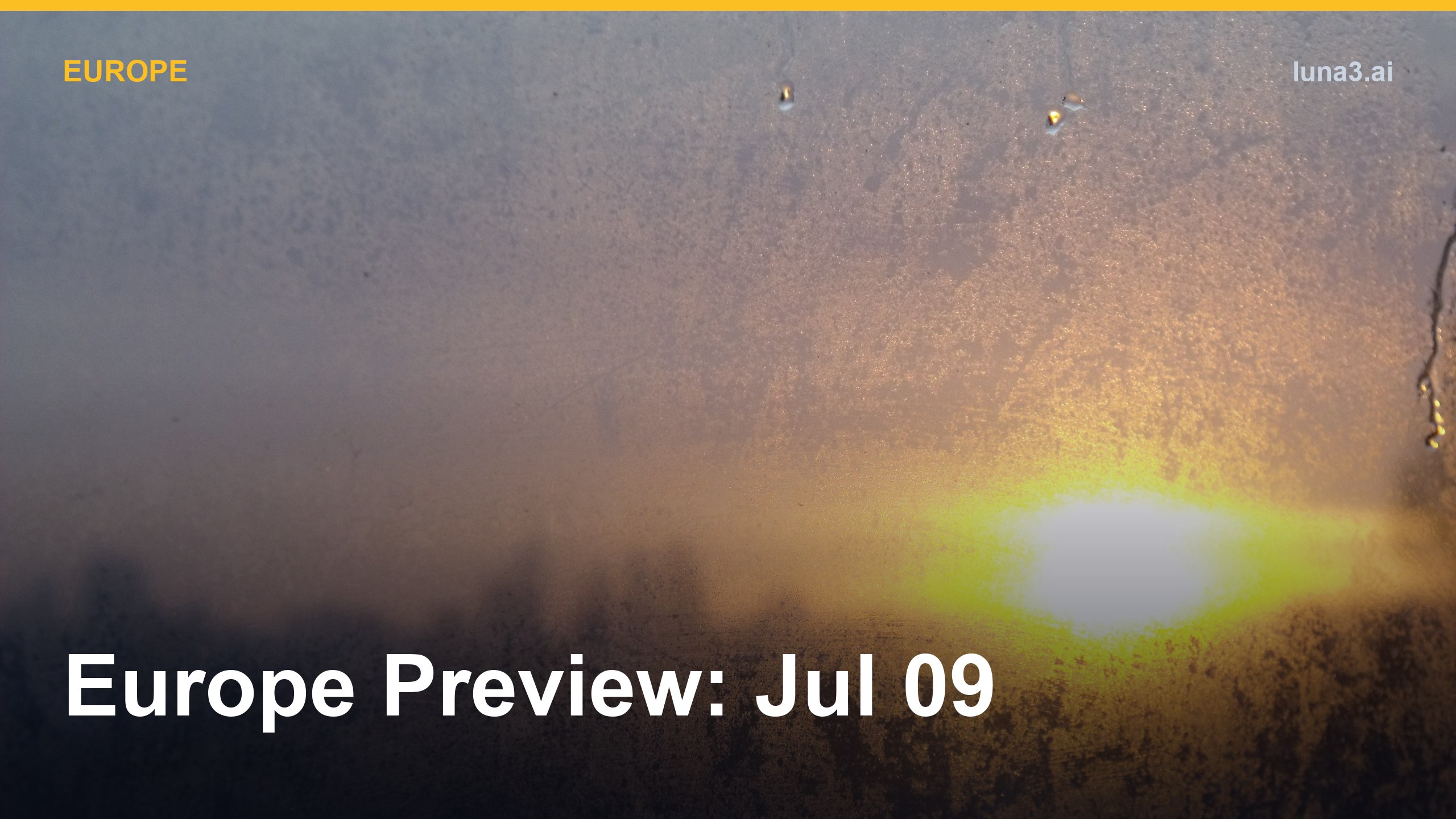 Europe market preview cover image for July 09, 2026