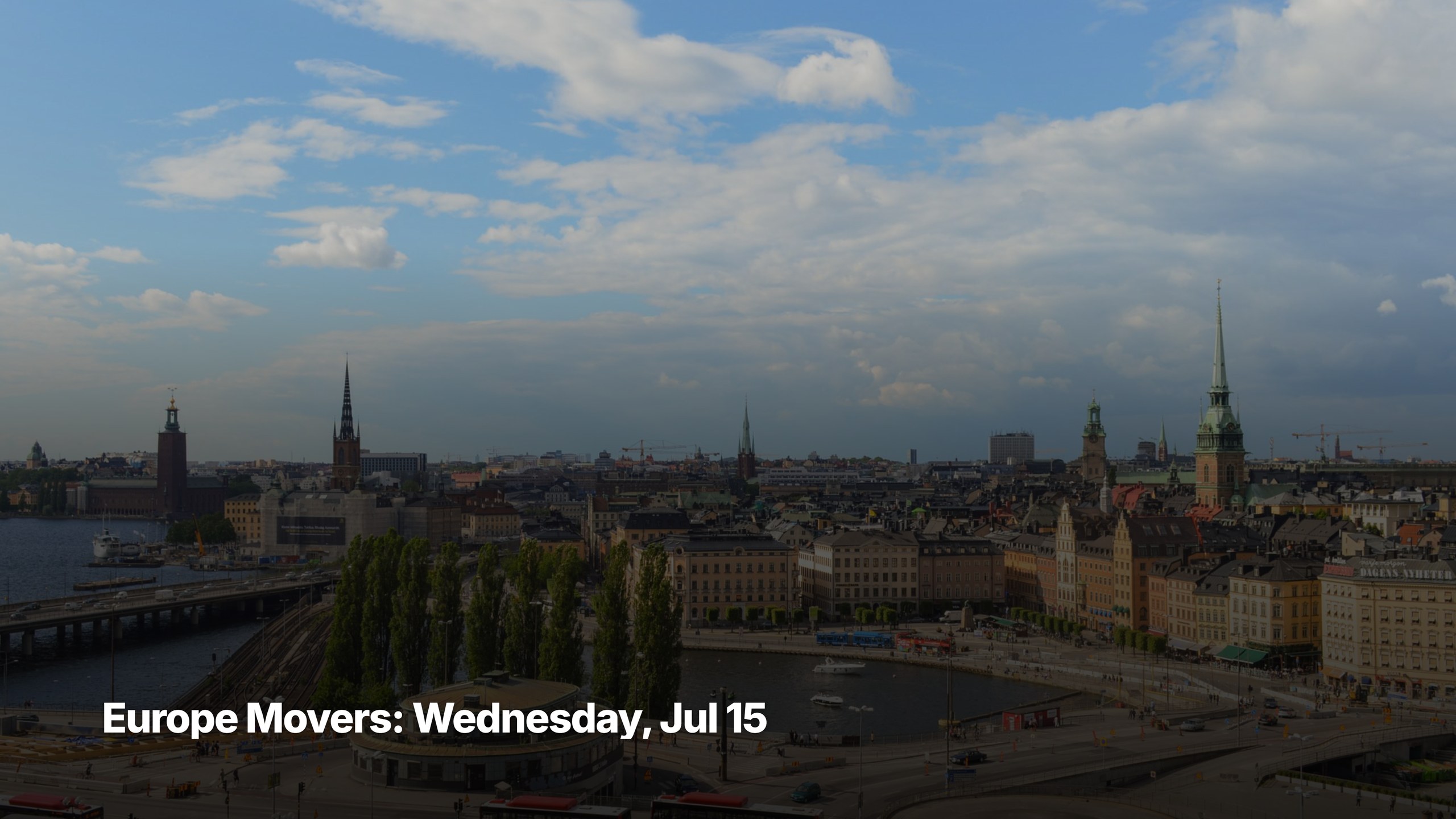 Europe top movers cover image for July 15, 2026