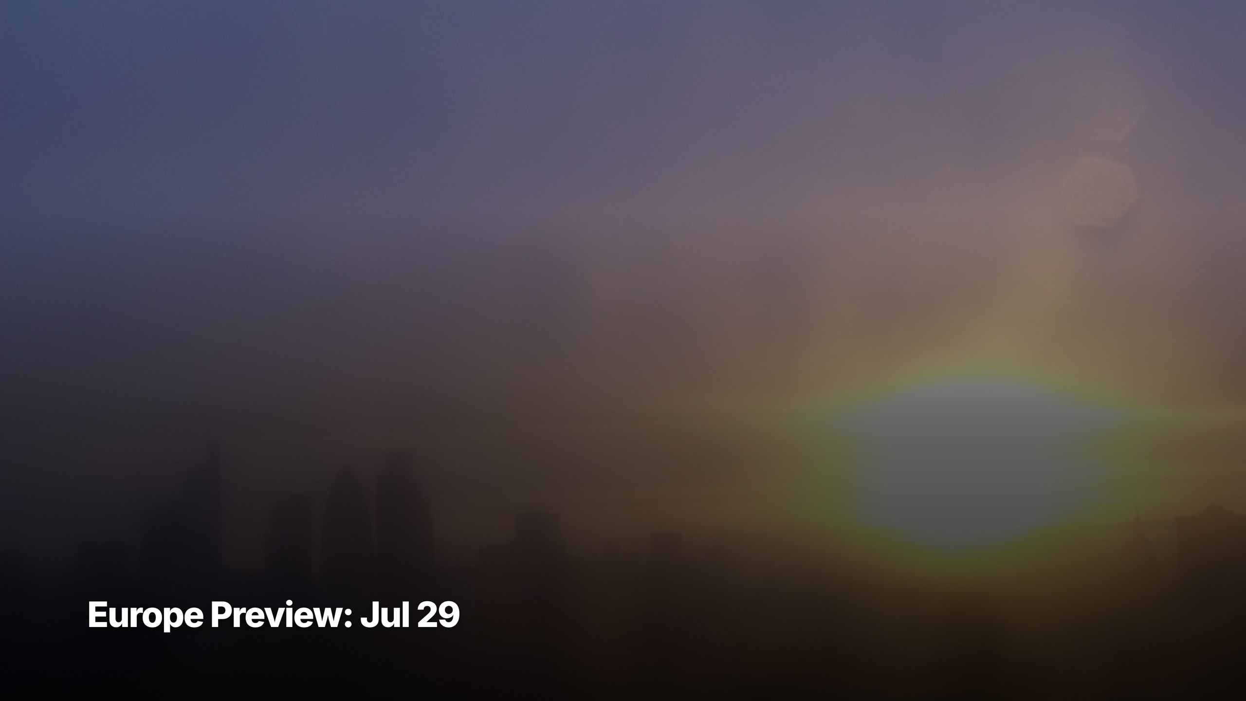 Europe market preview cover image for July 29, 2026