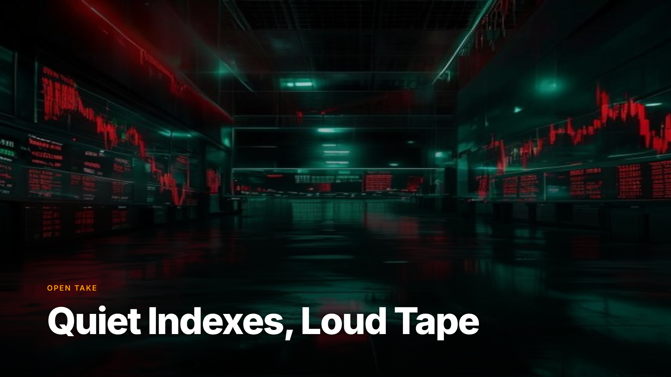 Market Pulse open take: 2026-07-21 - Quiet indexes, loud tape