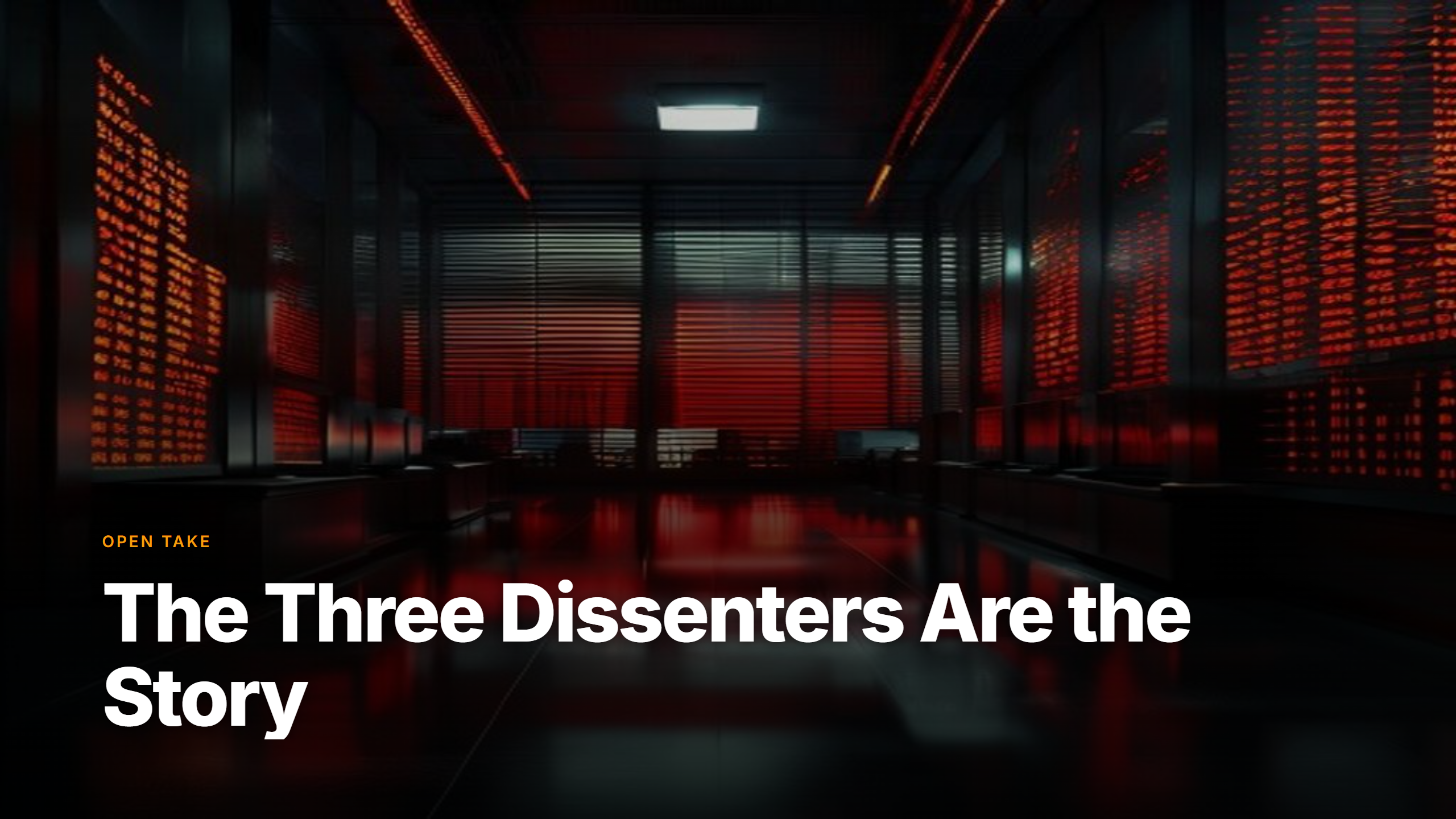 Market Pulse open take: 2026-07-30 - the three dissenters are the story