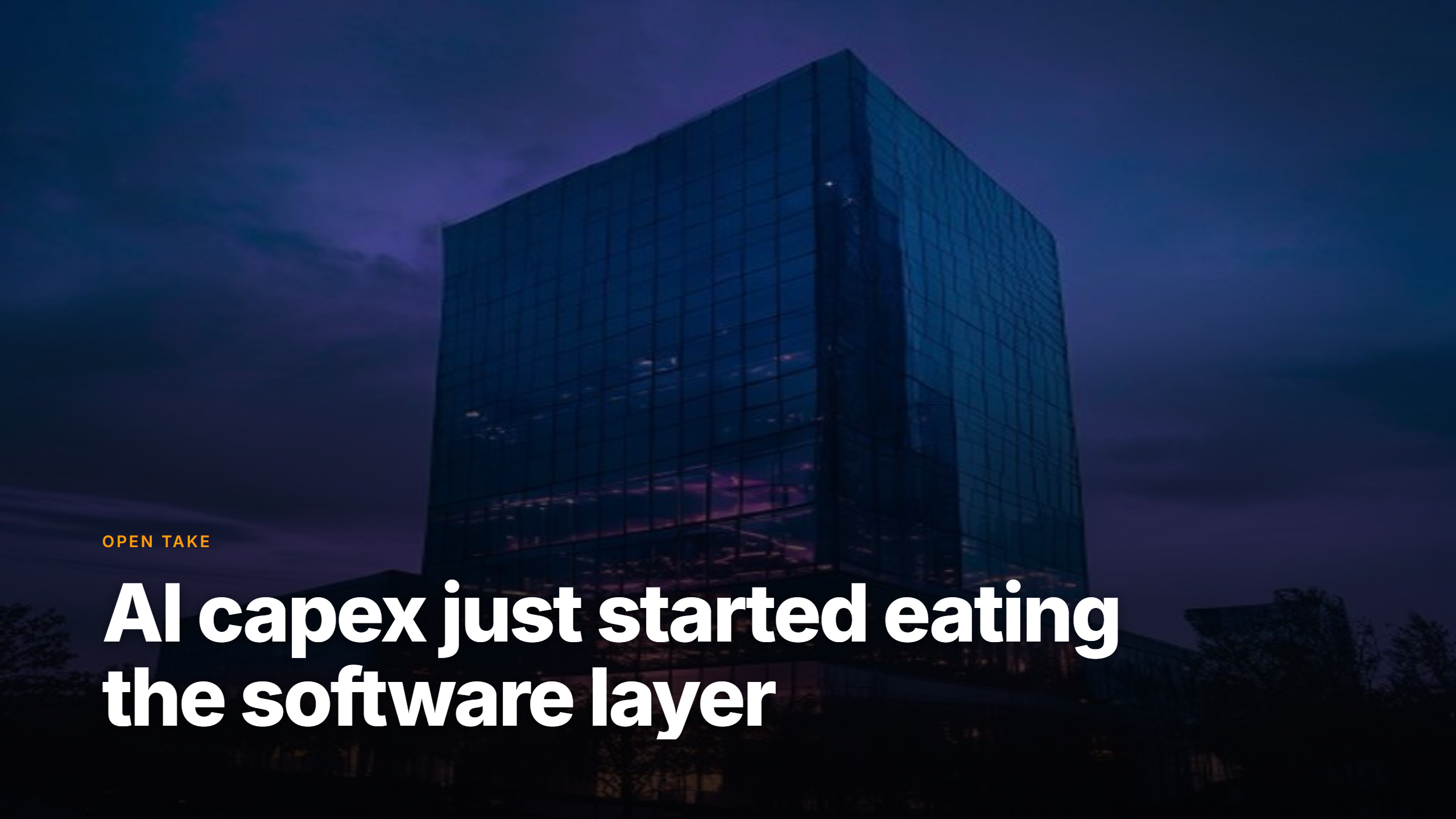 Market Pulse open take: 2026-07-15 - AI capex eats software