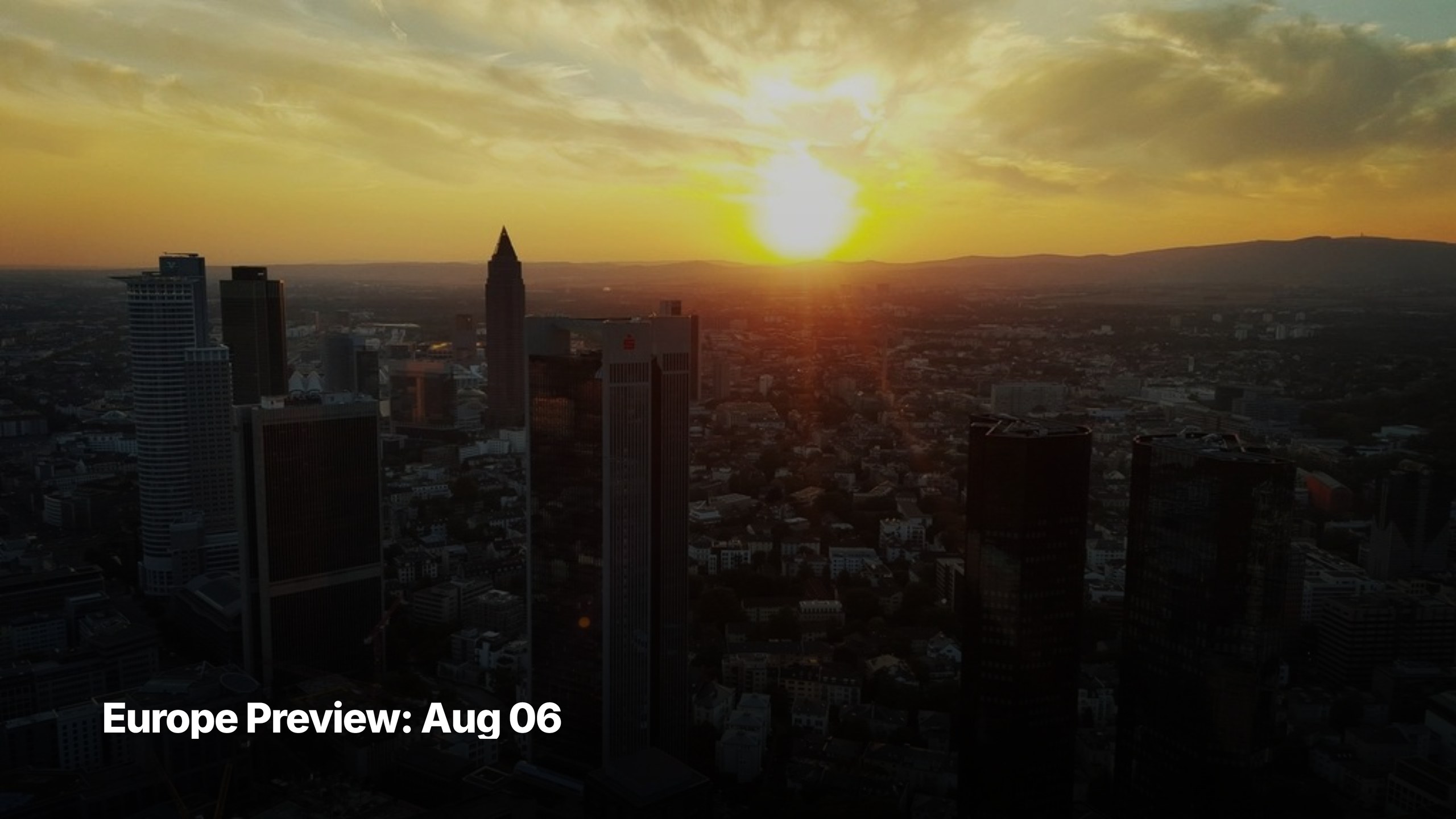 Europe market preview cover image for August 06, 2026