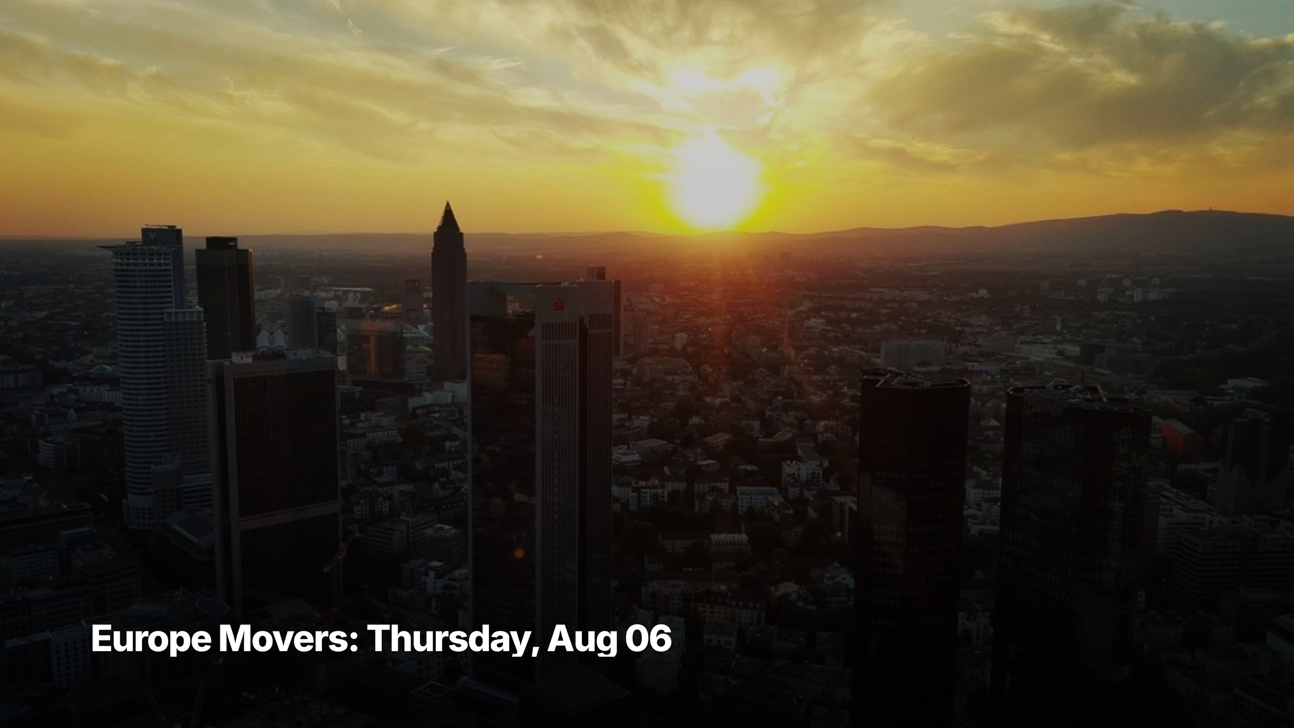 Europe top movers cover image for August 06, 2026