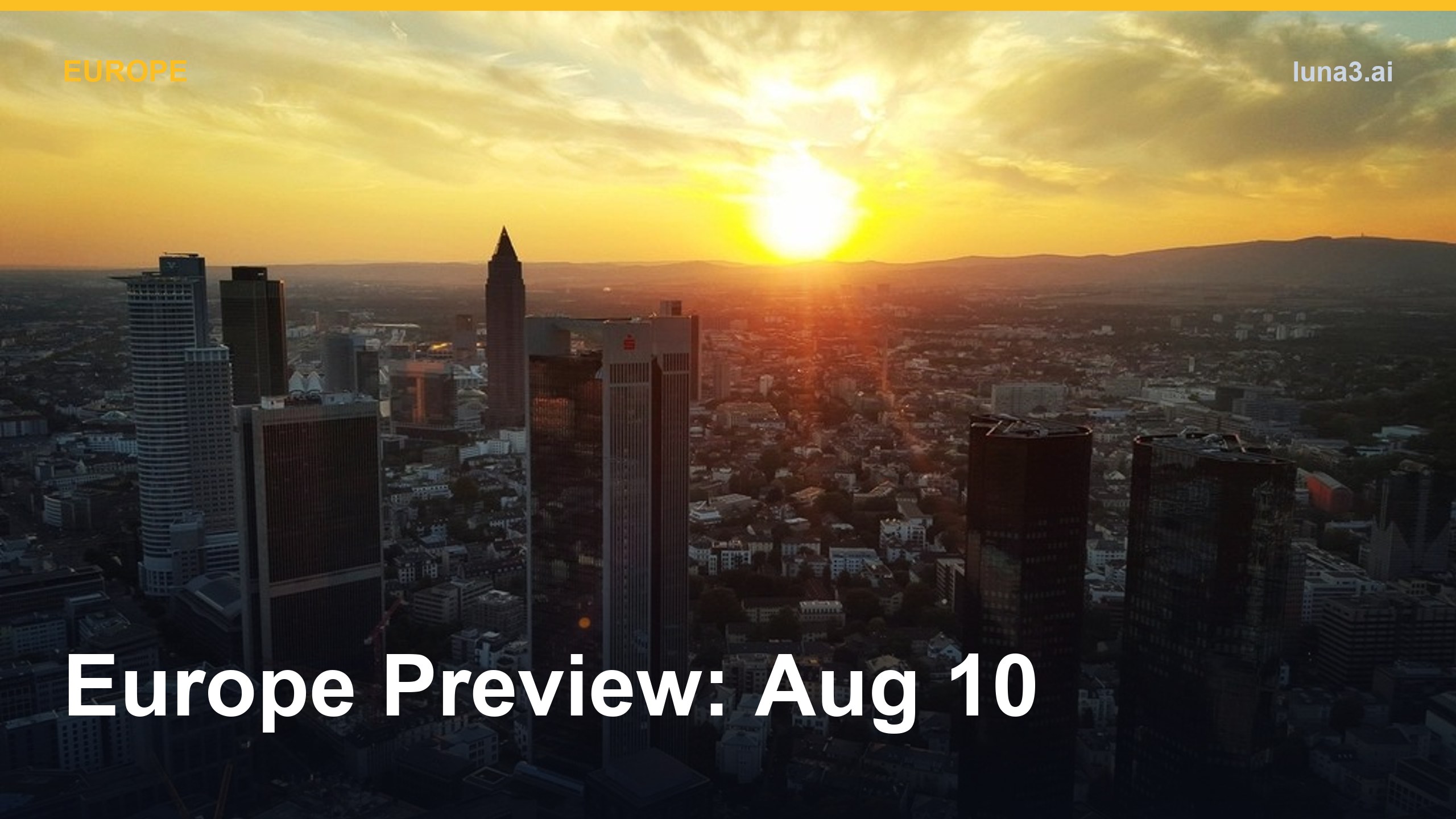 Europe market preview cover image for August 10, 2026
