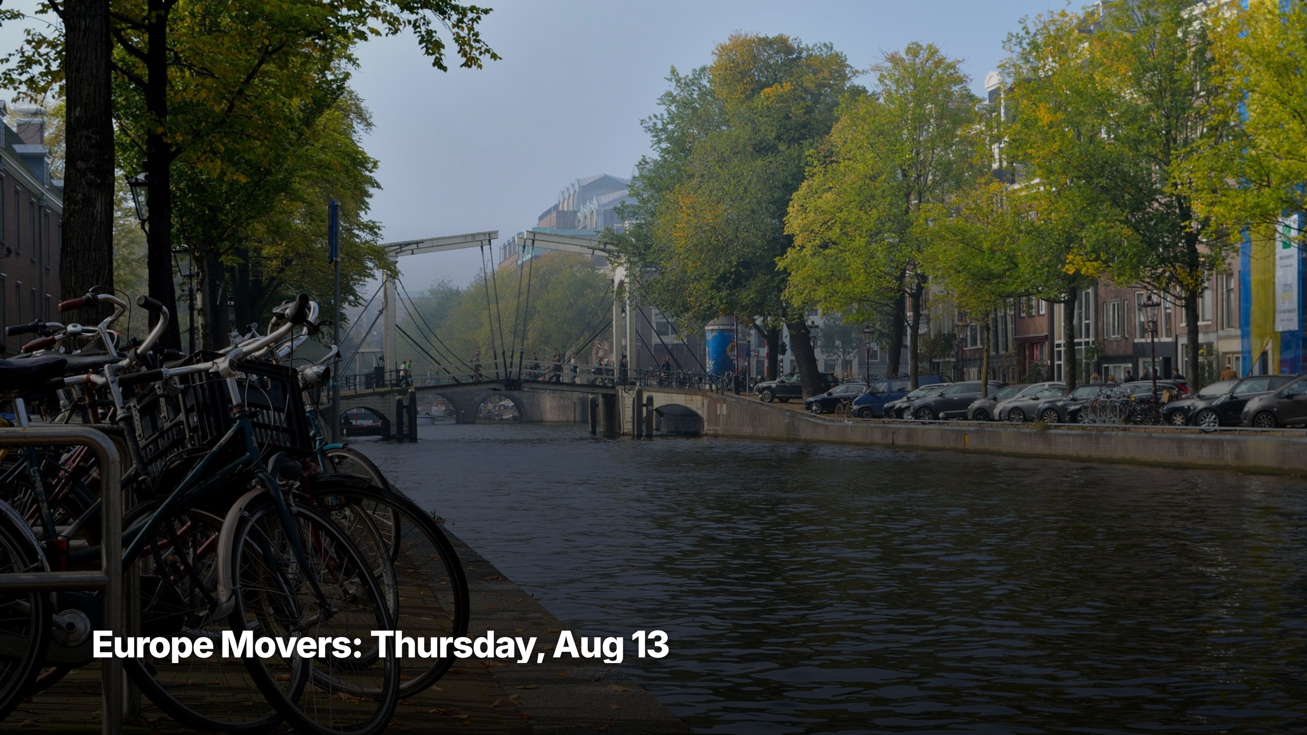 Europe top movers cover image for August 13, 2026