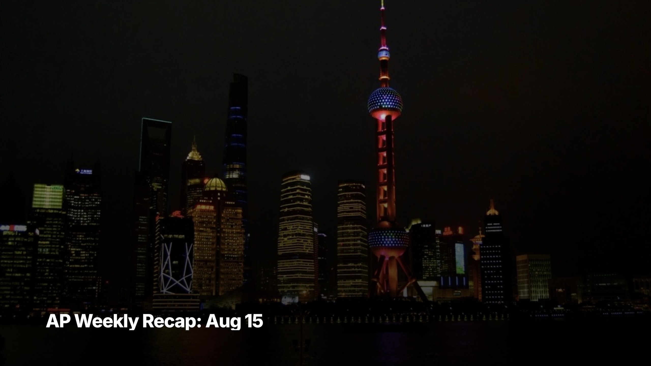 Asia-Pacific weekly recap cover image for week ending August 15, 2026