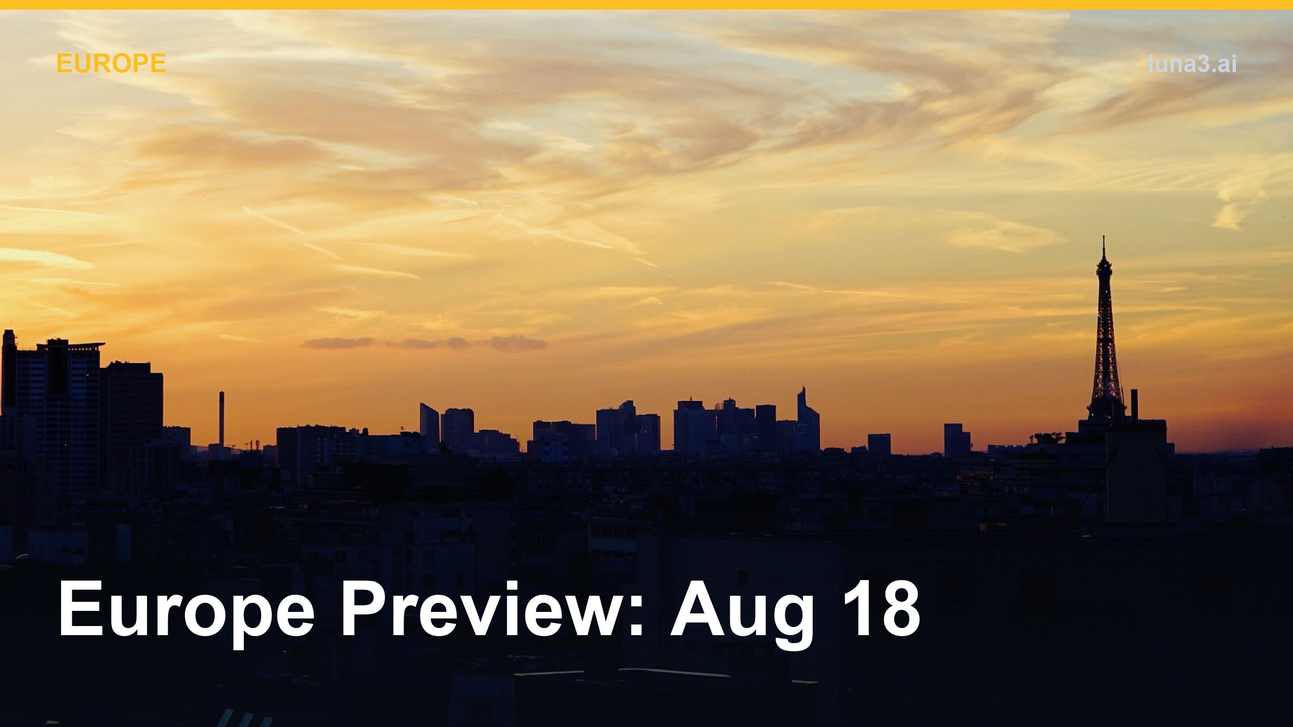 Europe market preview cover image for August 18, 2026