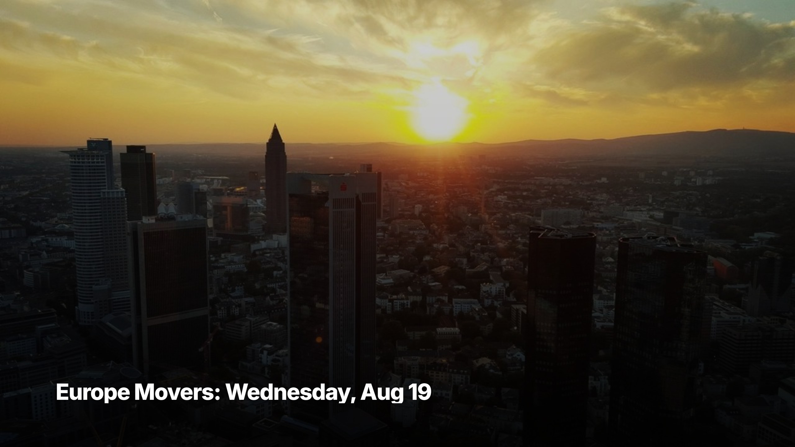 Europe top movers cover image for August 19, 2026