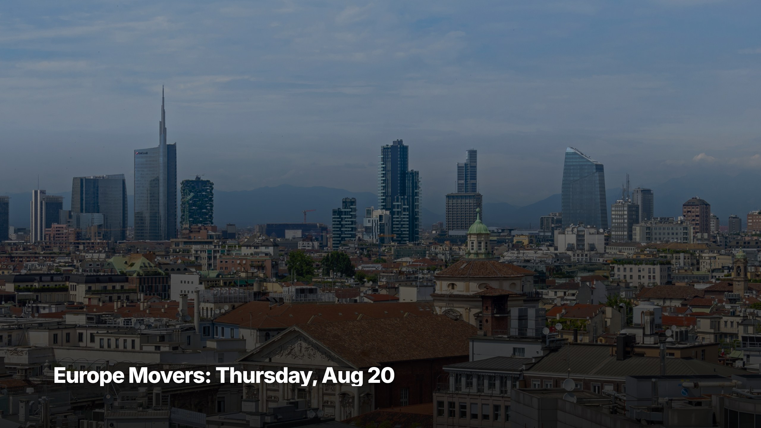 Europe top movers cover image for August 20, 2026