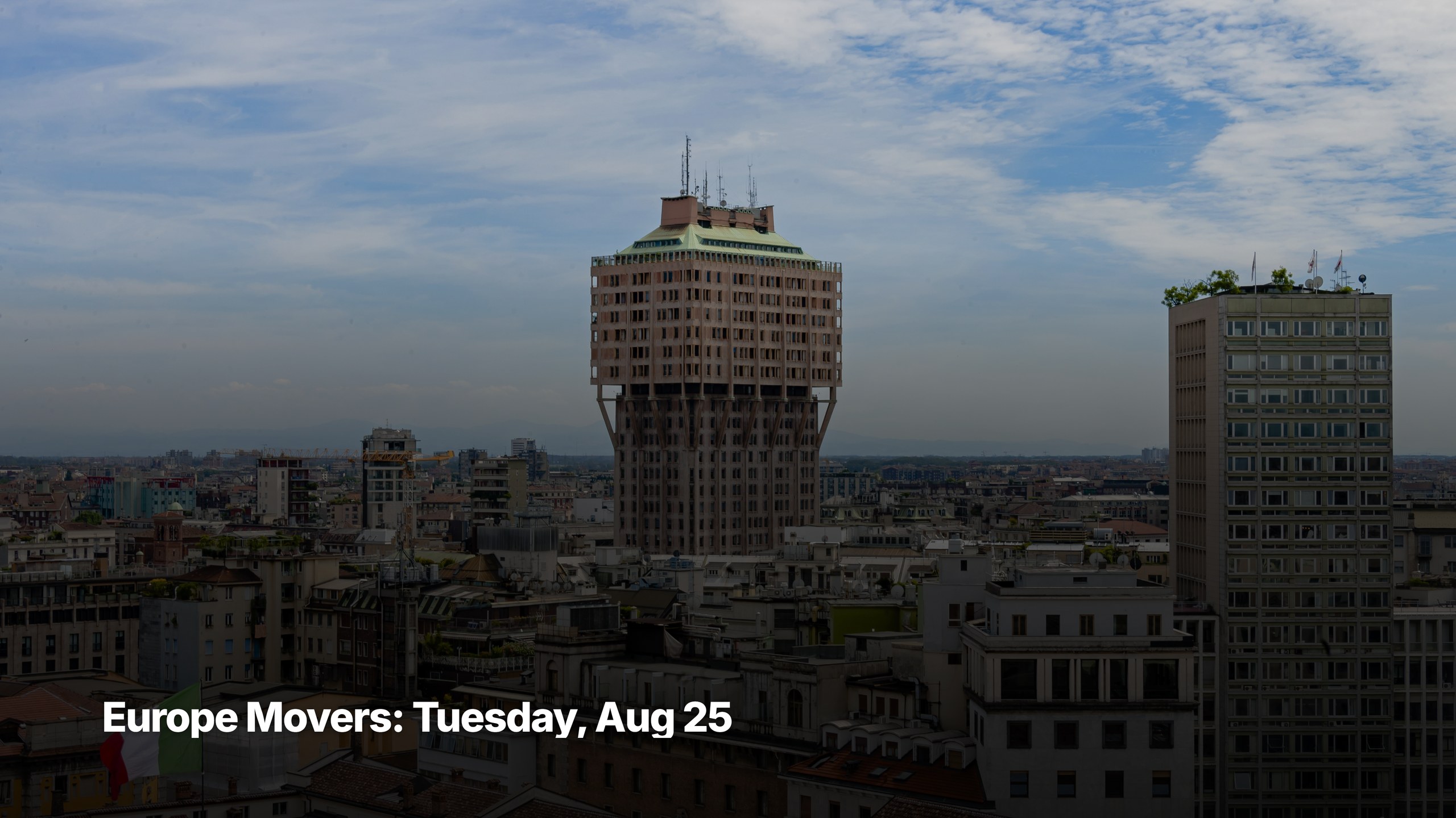 Europe top movers cover image for August 25, 2026